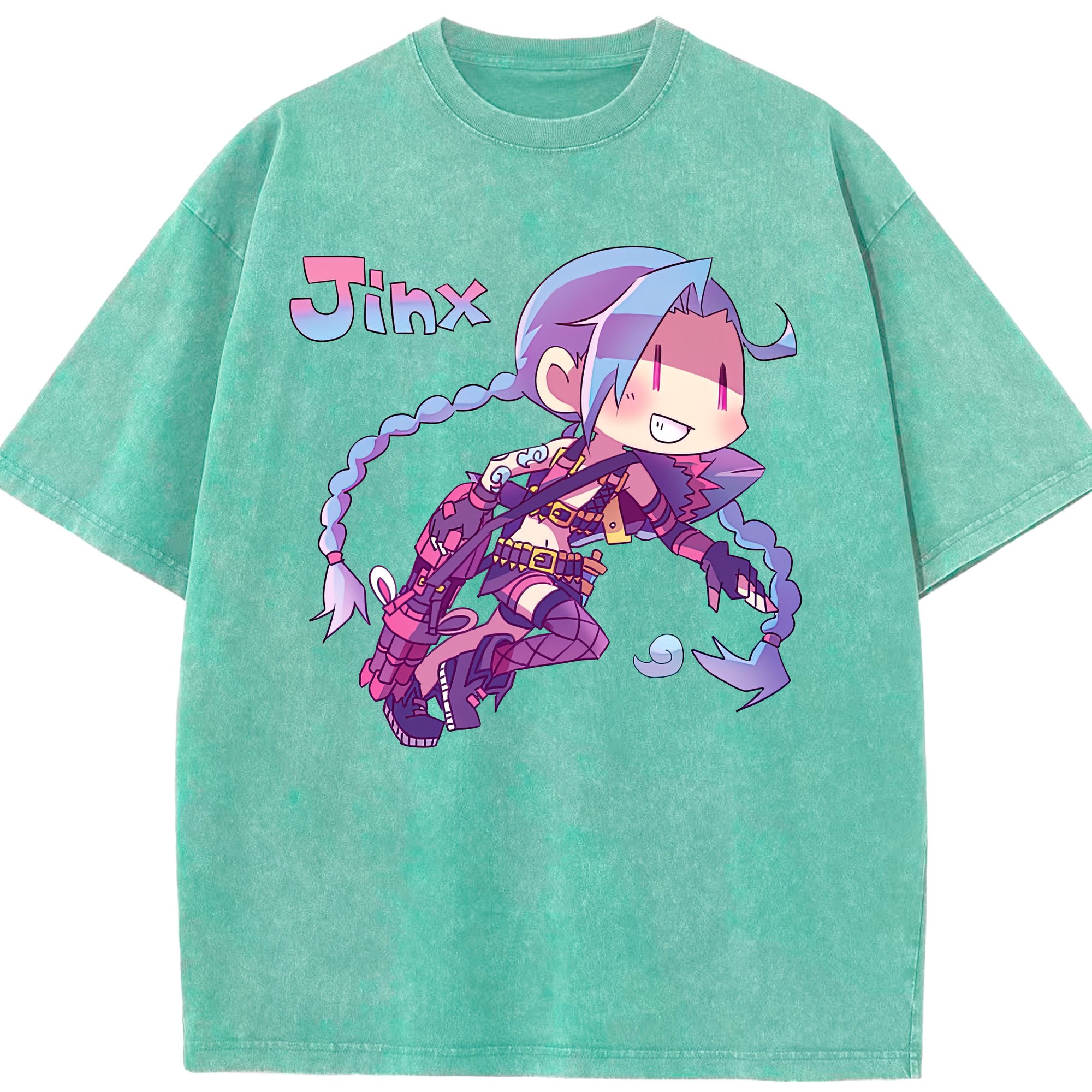 リーグ・オブ・レジェンド League of Legends LOL 綿100% ヴィンテージ風 半袖Tシャツ（フロントプリント）
